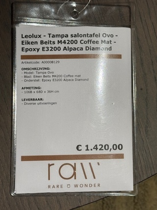 Salontafel Leolux, TampaOvo, coffee